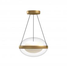 Kuzco Lighting Inc PD76312-BG/OP-UNV - Virgo 12-in Brushed Gold/Opal Glass LED Pendant