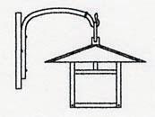 Arroyo Craftsman MB-12CLGW-RB - 12" monterey wall mount with cloud lift overlay