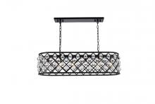  1215G40MB/RC - Madison 6 Light Matte Black Chandelier Clear Royal Cut Crystal