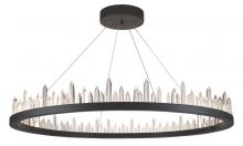  1705D42SDG - Malta 56 Light Satin Dark Grey Chandelier Clear Royal Cut Crystal