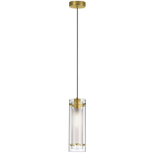 Dainolite 22152-CF-AGB - 1LT Incandescent Pendant,  AGB with CLR/FR Glass