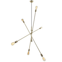 Dainolite 816P-AGB - 6LT Incandescent Adjustable Pendant, Aged Brass