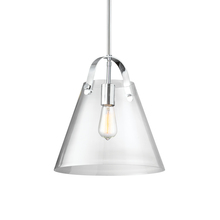 Dainolite 871P-PC - 1LT Incandescent Pendant, PC w/ Clear Glass