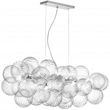 Dainolite CLZ-418HP-PC - 10 Light Halogen Horizontal Pendant Polished Chrome with Clear Spiral Glass