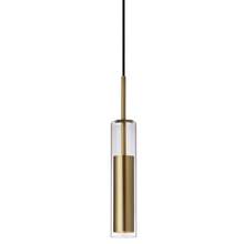 Dainolite LUN-1LEDP-AGB - 6W Pendant, Aged Brass Finish w/ CLR Glass