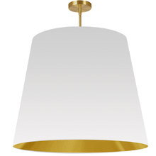 Dainolite ODR-XL-692 - 1LT Oversized Drum Pendant X-Large, WH/GLD Shade