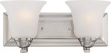 Nuvo 60/5592 - Elizabeth - 2 Light Vanity with Frosted Glass - Brushed Nickel Finish