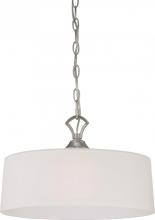 Nuvo 60/5598 - 1-Light Pendant Light in Brushed Nickel Finish with Frosted Glass