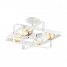 Nuvo 60/6724 - Prana - 4 Light Flush Mount - White Finish