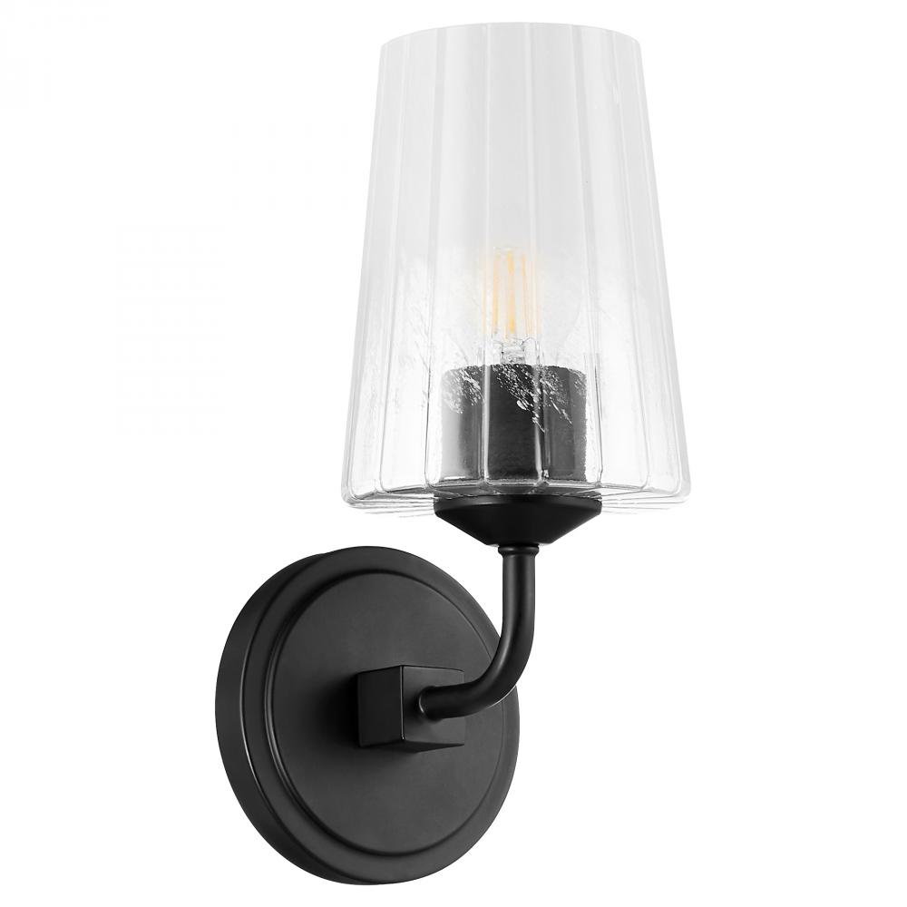 Providence 1 Light Wall Mount, Matte Black