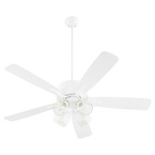 Quorum 4525-0408 - OVATION 4 LIGHT CLEAR GLASS - STUDIO WHITE