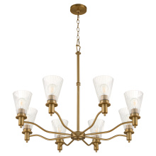 Quorum 6803-8-47 - LAWTON 8 LIGHT CHANDELIER - BRUSHED BRASS