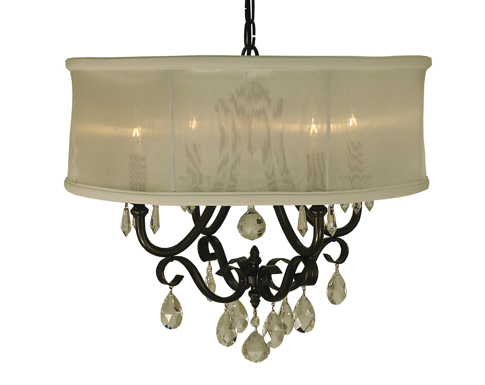 4-Light Brushed Nickel Liebestraum Dining Chandelier