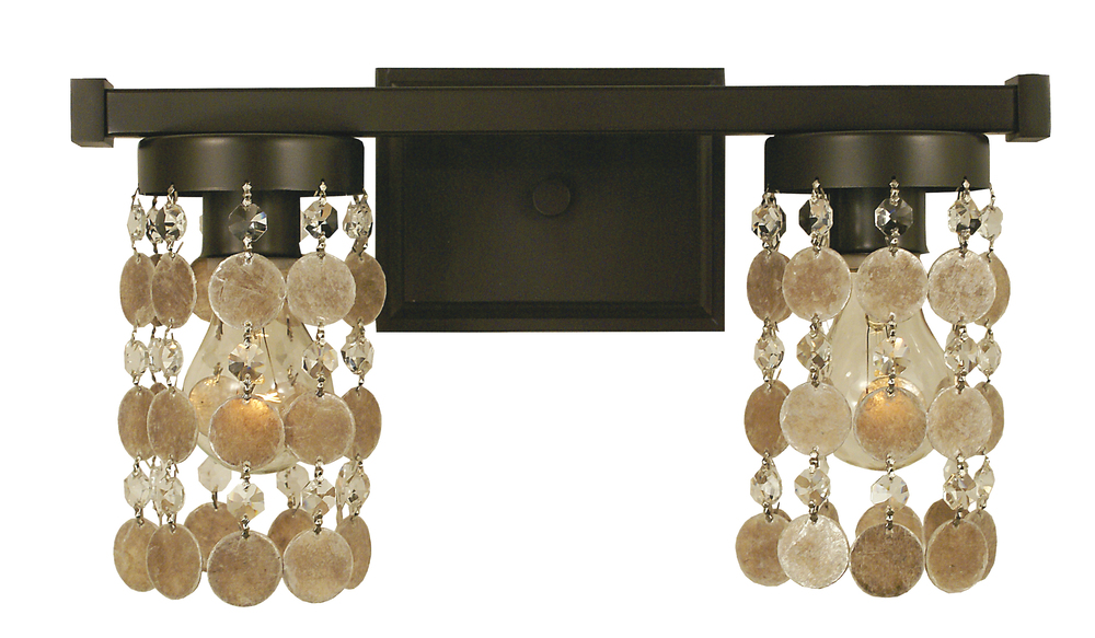 2-Light Brushed Nickel Naomi Sconce