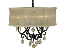 Framburg 1234 BN/SC - 4-Light Brushed Nickel Liebestraum Dining Chandelier