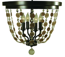 Framburg 4481 AB - 4-Light Antique Brass Naomi Flush Mount