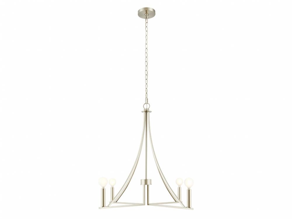 4-Light Chandelier in Brushed Nickel