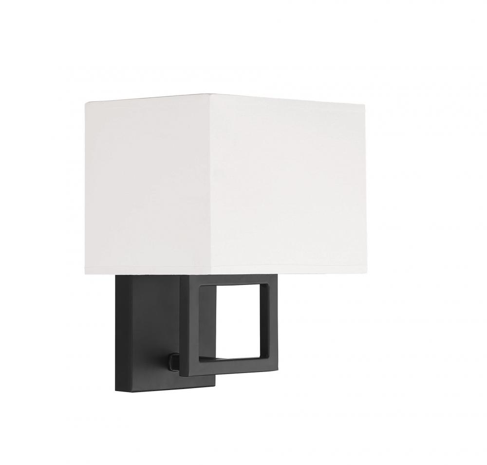 1-Light Wall Sconce in Matte Black