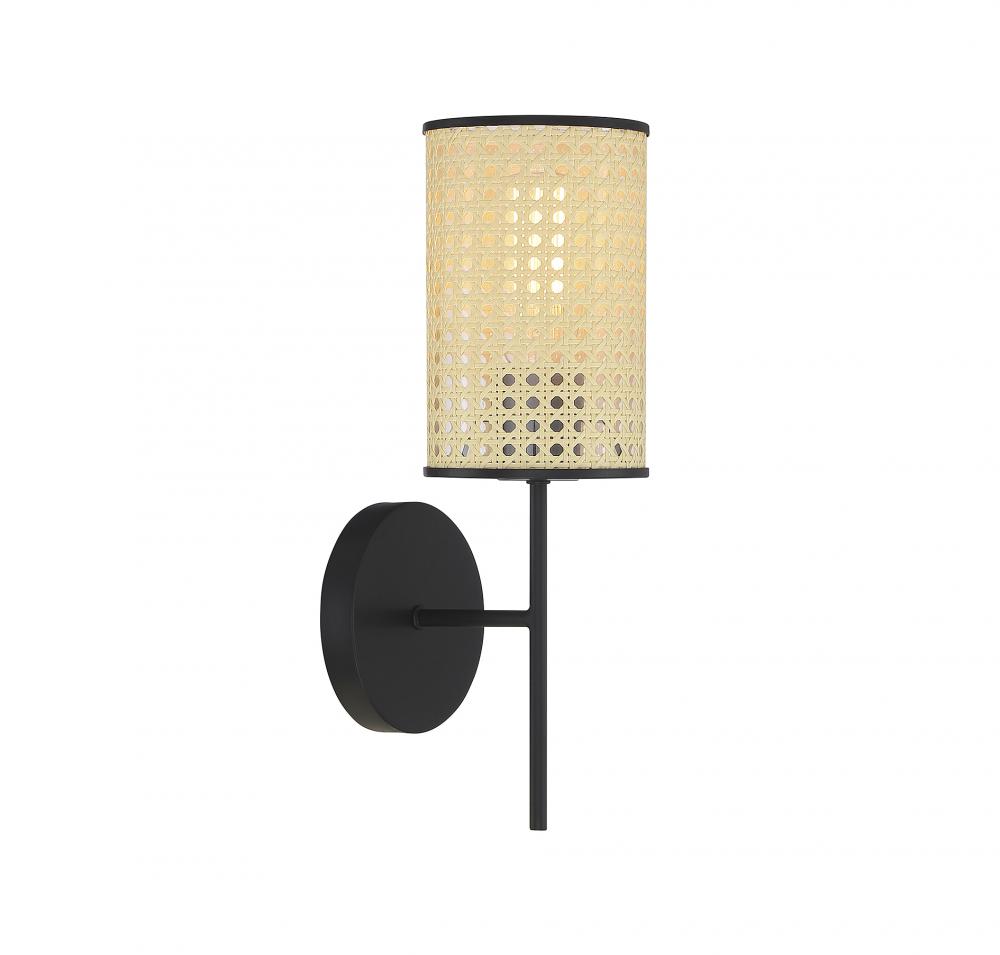 1-Light Wall Sconce in Matte Black