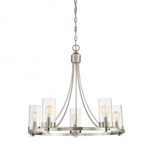 Savoy House Meridian M10018BN - 5-Light Chandelier in Brushed Nickel