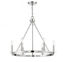 Savoy House Meridian M10093PN - 6-Light Chandelier in Polished Nickel