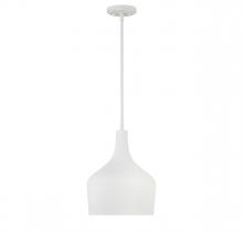 Savoy House Meridian M70020BQW - 1-Light Pendant in Bisque White