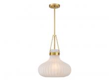 Savoy House Meridian M7046NB - 1-Light Pendant in Natural Brass