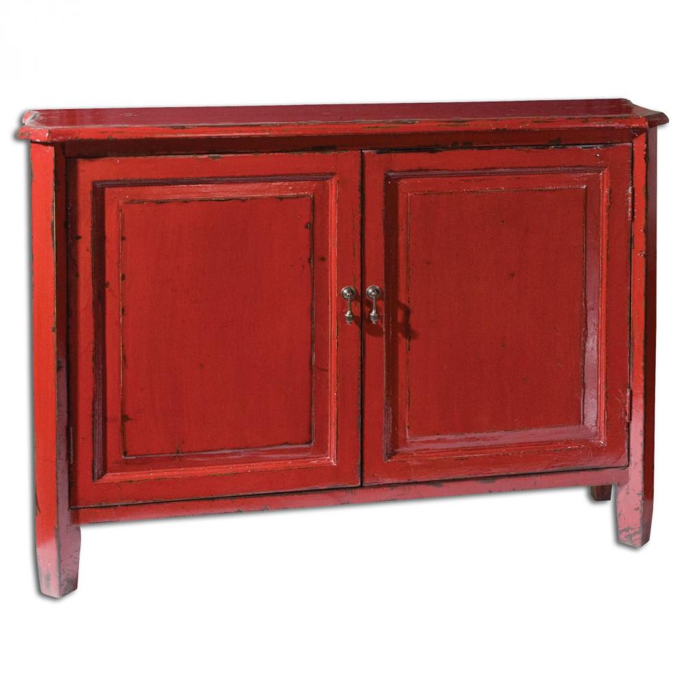 Uttermost Altair Red Console Cabinet