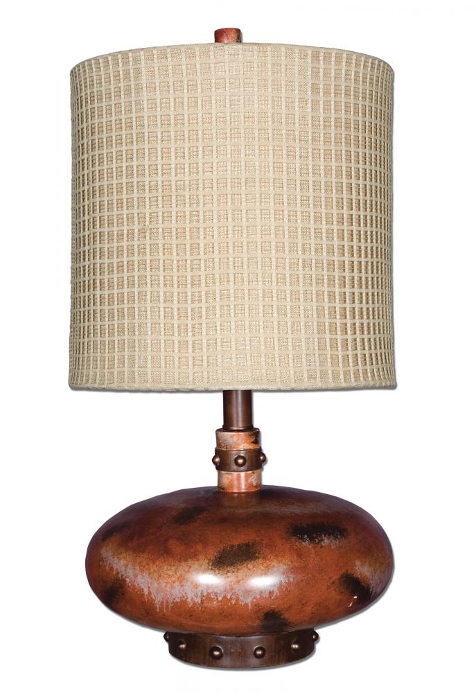 Aged Black Accents And Antiqued Gold Table Lamp