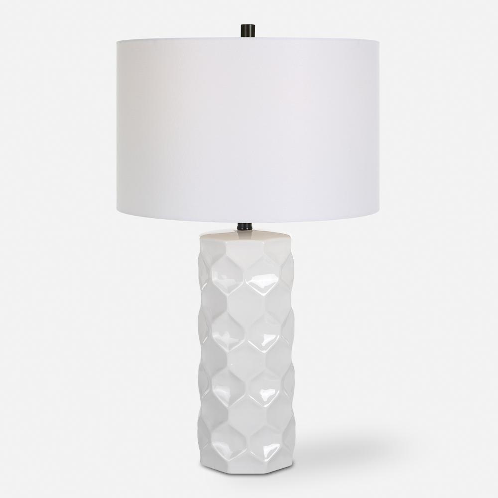 Uttermost Honeycomb White Table Lamp