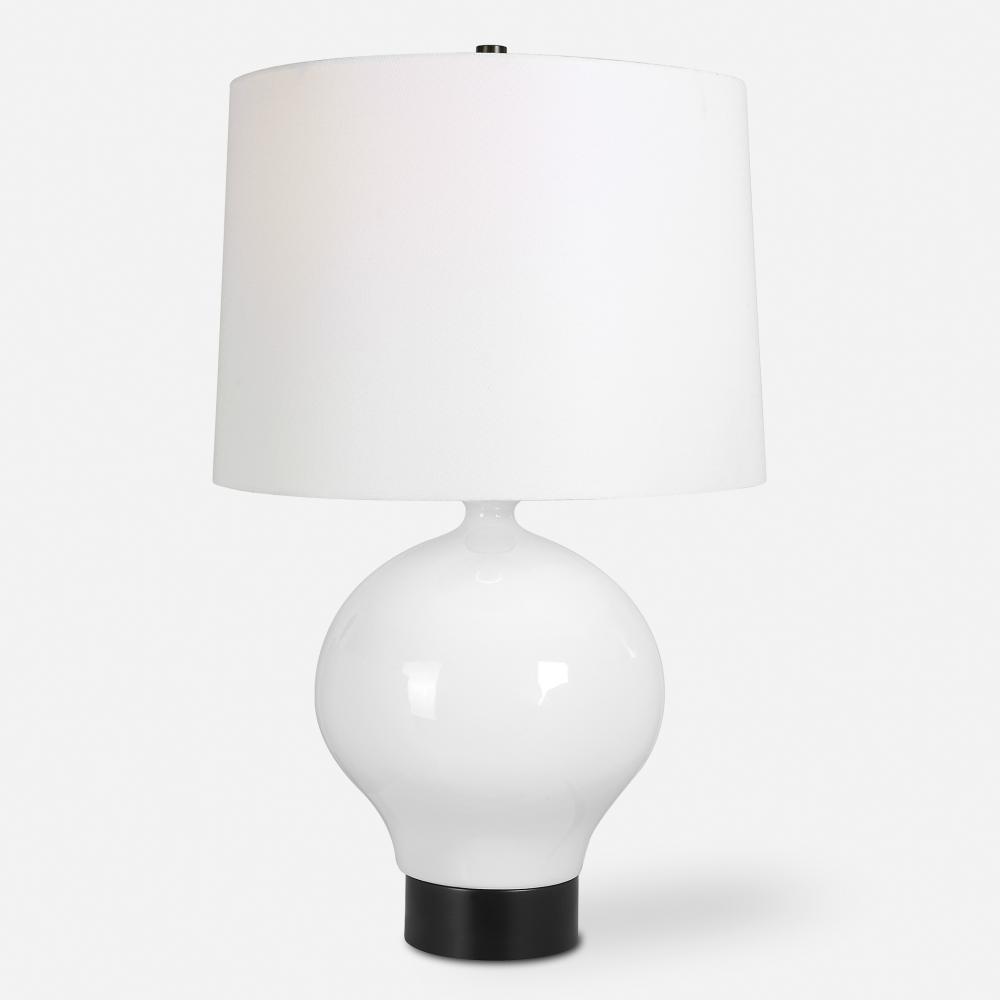 Uttermost Collar Gloss White Table Lamp