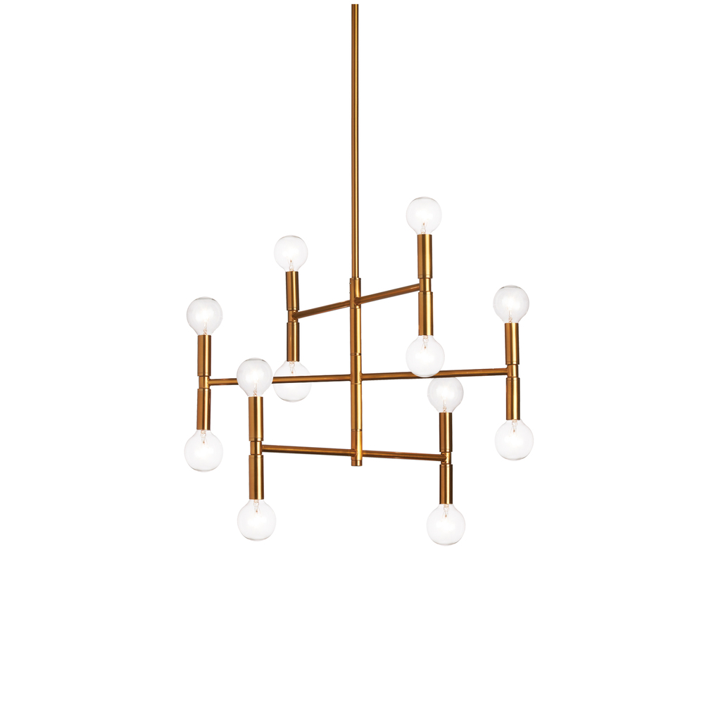 12LT Chandelier, Vintage Bronze Finish