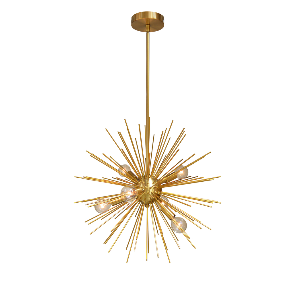 6LT Pendant, Gold & Vintage Bronze Finish