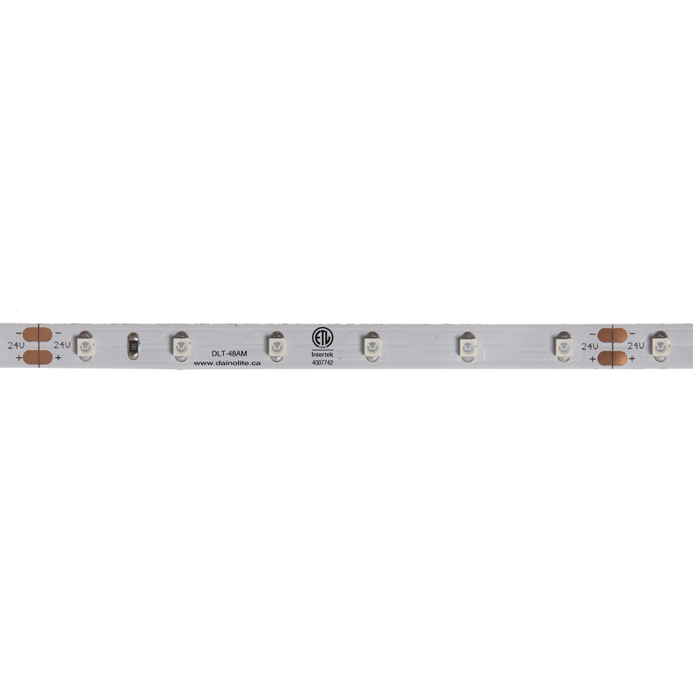 IP33 4.8W/M AMBER 24V DC, 5M Tape 8mm width, 60 LED/M, Tape Light