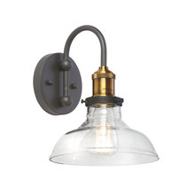 Dainolite 410-61W-BAB - 1LT Wall Sconce, Black/Antique Brass