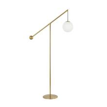 Dainolite HOL-661F-AGB - 1LT Incandescent Floor Lamp, AGB w/ Opal Glass