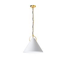 Dainolite PCN-161P-AGB-790 - 1LT Incand Pendant, AGB w/ WH Shade