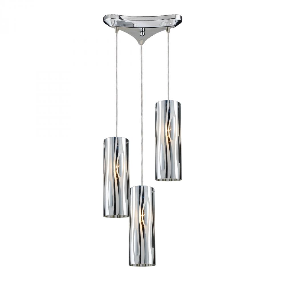 Chromia 3 LED Light Pendant In Polished Chrome