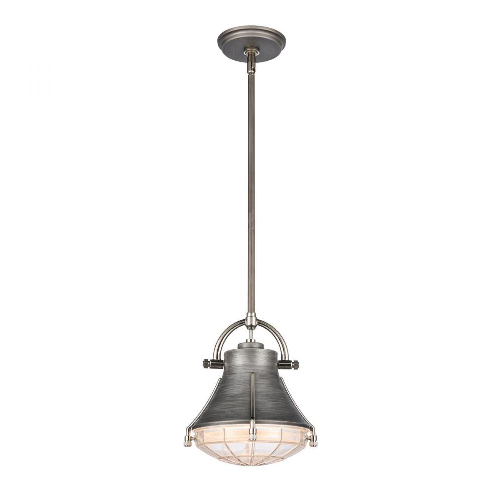 Urbanite 9'' Wide 1-Light Mini Pendant - Weathered Zinc