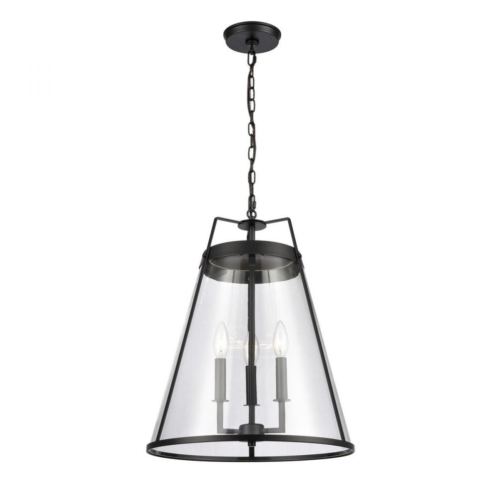 Judy 16'' Wide 3-Light Pendant - Matte Black