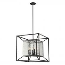 ELK Home 14123/6 - Cubix 6 Light Pendant In Oiled Bronze And Clear