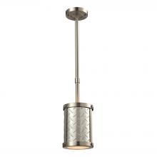 ELK Home 31423/1 - Diamond Plate 1 Light Mini Pendant In Brushed Ni