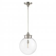 ELK Home 4801-PN-CL - Emma 14'' Wide 1-Light Pendant - Polished Nickel