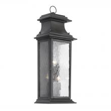 ELK Home 5727-C - Provincial 3-Light Outdoor Wall Lantern in Charcoal