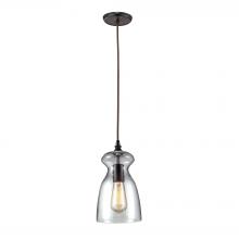 ELK Home 60043-1 - Menlow Park 1-Light Mini Pendant in Oiled Bronze with Smoked Glass