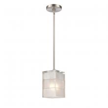 ELK Home 67865/1 - Ice Blocks 6'' Wide 1-Light Mini Pendant - Satin Nickel