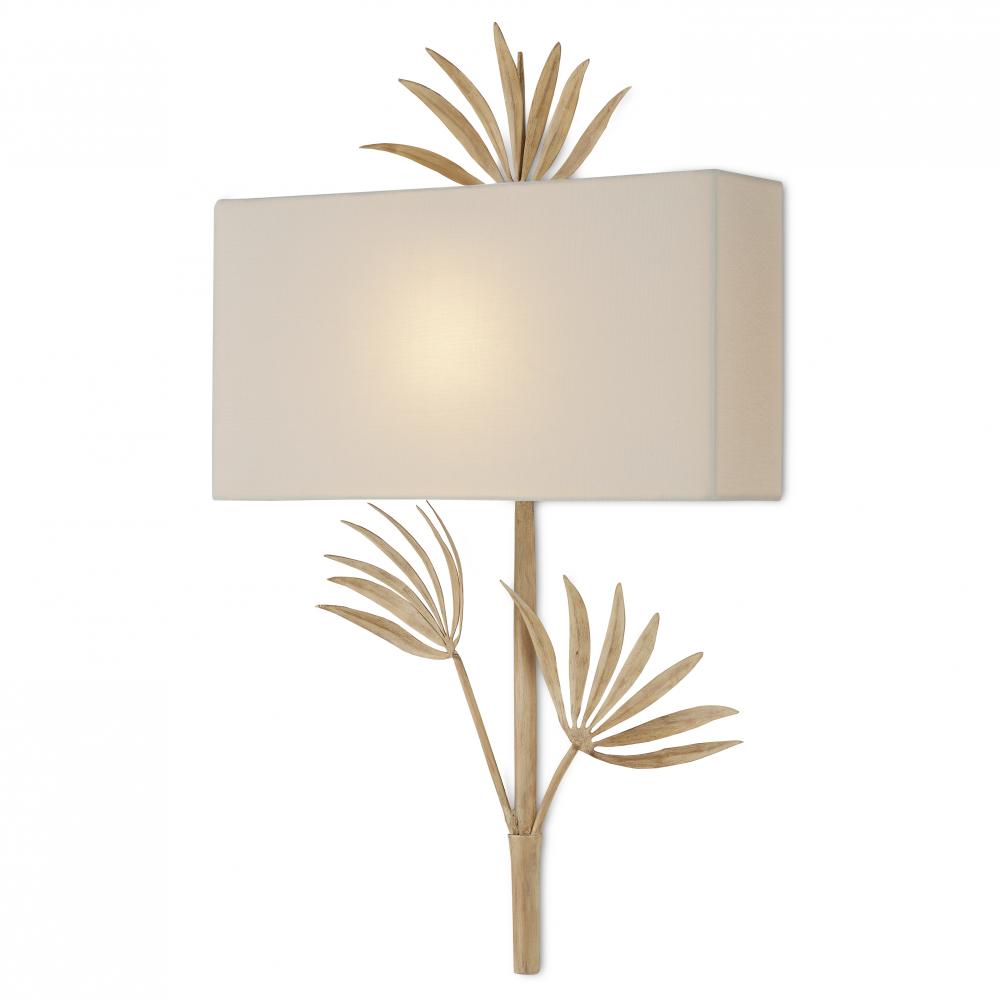 Calliope Coco Cream Wall Sconce, White Shade