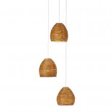 Currey 9000-0999 - Beehive 3-Light Round Multi-Drop Pendant