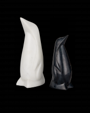 Currey 1200-0820 - Black & White Penguin Set of 2